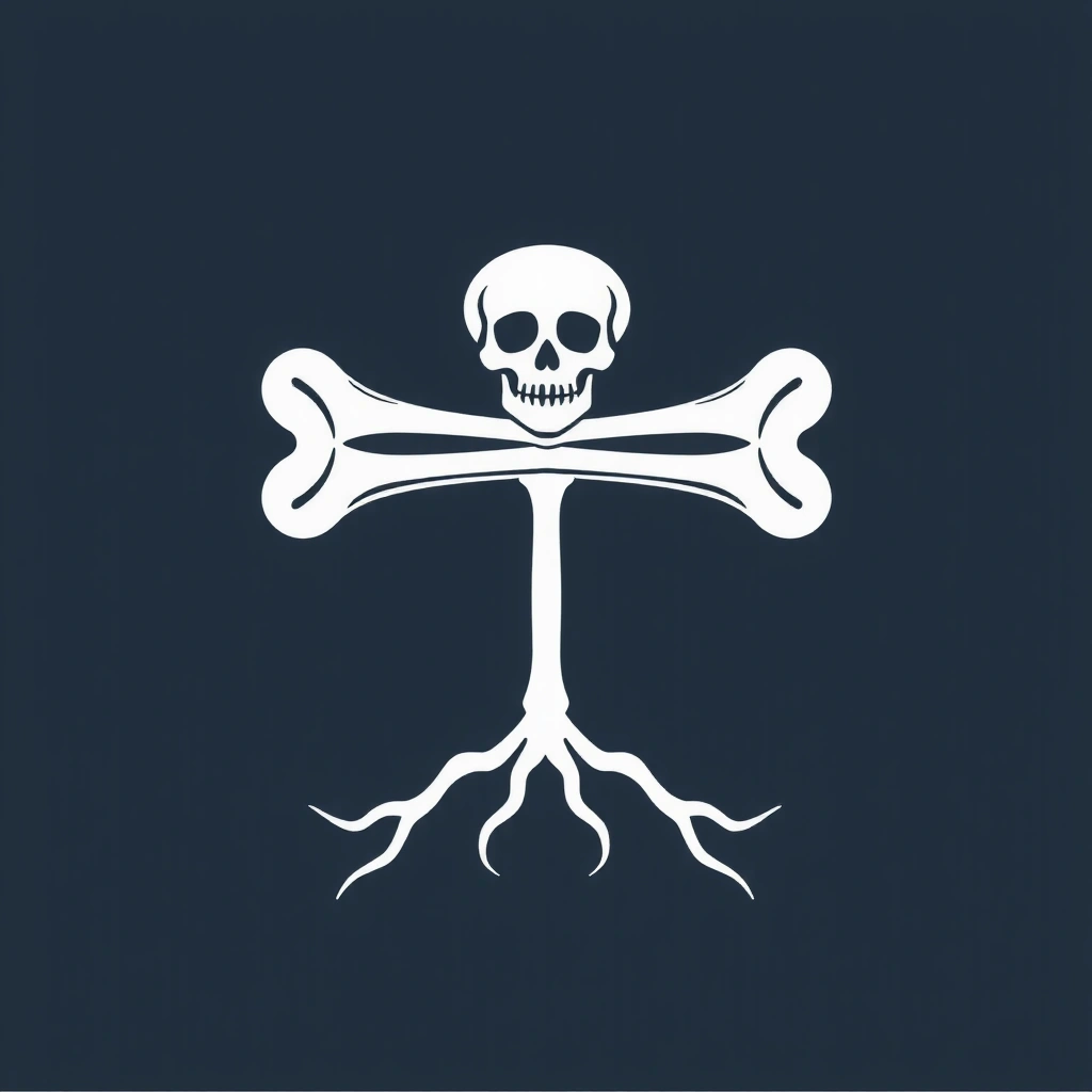 Icono de huesos fuertes